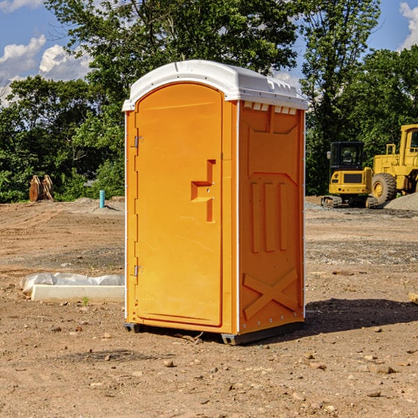 how often are the portable restrooms cleaned and serviced during a rental period in Conover Wisconsin